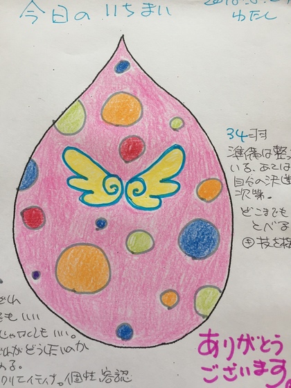 今日は羽がでました！