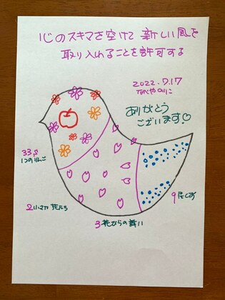 【心のスキマを空けて新しい風を取り入れることを許可する　】